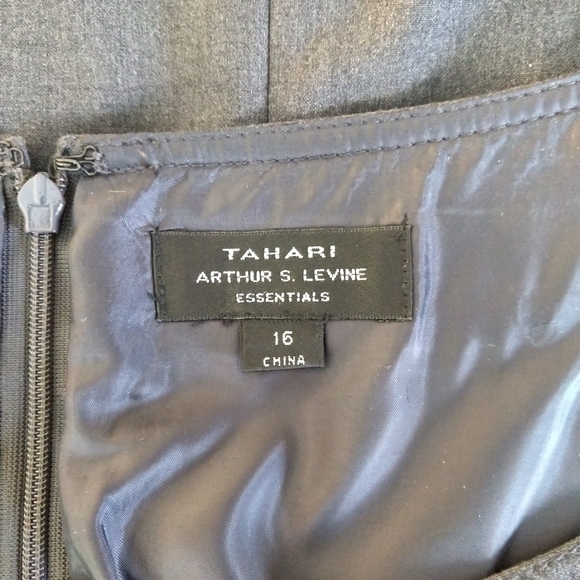 NWT Tahari charcoal grey sheath dress size 16, - Picture 7 of 8